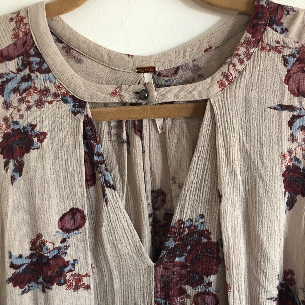 Free People Tree Swing Floral Tunic Dress … - Picture 4 of 8